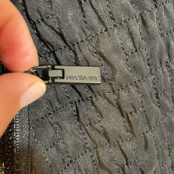 MYCRA PAC ONE Black Reversible Quilted Moto double Diagonal Zip Size 6-8 USA - Picture 8 of 15